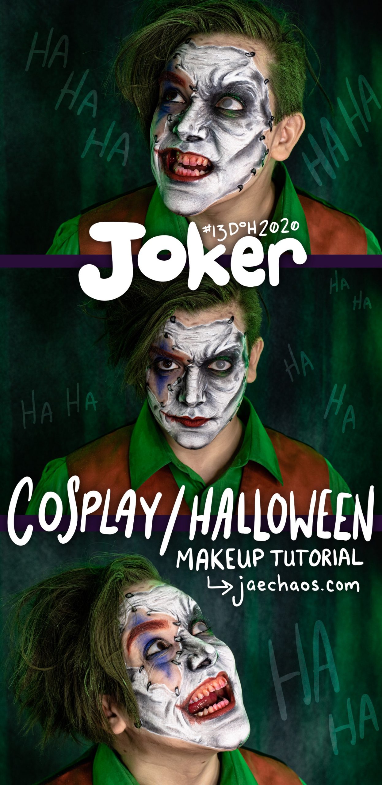 Clown Mask Halloween Costume Makeup Tutorial 